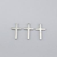 Colgantes de Cruces de acero inoxidable, acero inoxidable 304, pulido, Bricolaje, color original, 18.5x30.8x2.6mm, Vendido por UD