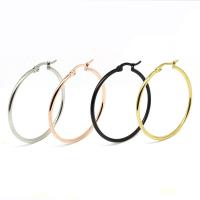 Stainless Steel Hoop Earring, polished & for woman 