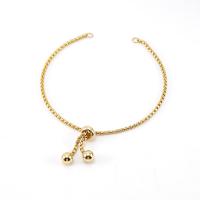 Titanium Steel Bracelet Findings, 18K gold plated, Adjustable & fashion jewelry & for woman, golden, 2mm Approx 4.33 Inch 
