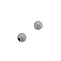Edelstahl halb gebohrt Perlen, 201 Edelstahl, rund, plattiert, Vollton, keine, 3mm, Bohrung:ca. 1.2mm, verkauft von PC