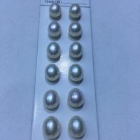 Perles d'eau douce de culture de riz, perle d'eau douce cultivée, DIY, blanc, 9-10mm, Vendu par paire
