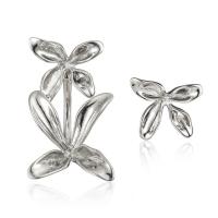 Asymmetric Earrings, Zinc Alloy, silver color plated, fashion jewelry & for woman, 4.8*2.2cm,2cm 