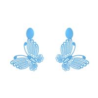 Zinc Alloy Drop Earring, Butterfly, painted, fashion jewelry & for woman & hollow 