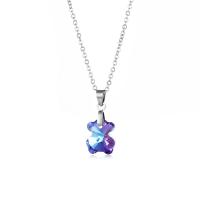 Crystal Necklace, 304 Stainless Steel, with Crystal, with 1.97inch extender chain, Bear, polished, fashion jewelry & for woman Approx 17.72 Inch 