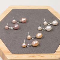 Freshwater Pearl Stud Earring, fashion jewelry & for woman 25mm 