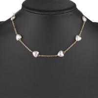 Collar de perlas de plástico, aleación de zinc, con Perlas plásticas, con 1.97inch extender cadena, Joyería & para mujer, longitud:aproximado 15.35 Inch, Vendido por UD