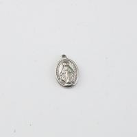 Acier inoxydable Saint pendentif, Acier inoxydable 304, ovale, poli, DIY, couleur originale Vendu par PC