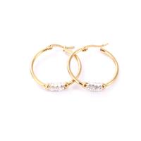 Stainless Steel Leverback Earring, 304 Stainless Steel, Unisex & micro pave cubic zirconia, golden 
