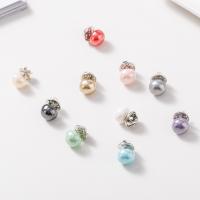 Plastic Pearl Brooch, Copper Coated Plastic, with ABS Plastic, Korean style & for woman 10-20mm 