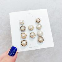 Plastic Pearl Brooch, with Zinc Alloy, Korean style & for woman 10-20mm 