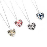 Rhinestone Zinc Alloy Necklace, Heart, plated, for woman & luminated & with rhinestone & hollow Approx 50 cm 