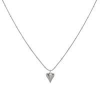 Titanium Steel Jewelry Necklace, Heart, snake chain & for woman, original color Approx 45-50 cm 