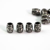 Stainless Steel Large Hole Beads, 304 Stainless Steel, barrel, DIY & blacken, black, nickel, lead & cadmium free 