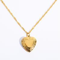 Titanium Steel Jewelry Necklace, with 5cm extender chain, Heart, Vacuum Ion Plating & for woman Approx 45 cm 