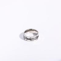 Titanium Steel Finger Ring, Donut  & for man & enamel 8mm 