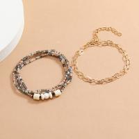 Glass Seed Beads Bracelets, Seedbead, with Wax Cord & Zinc Alloy, handmade, fashion jewelry & for woman 50-51cmuff0c33-35cm 