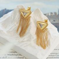 Fashion Fringe Earrings, Brass, plated, fashion jewelry & micro pave cubic zirconia & for woman 