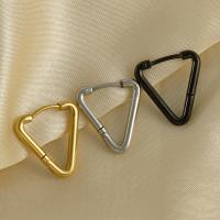 Titanium Steel Earrings, Triangle, plated, fashion jewelry & Unisex 16mm 