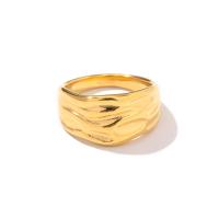 Stainless Steel Finger Ring, 314 Stainless Steel, Vacuum Ion Plating, fashion jewelry & for woman, golden, 11mm, US Ring 