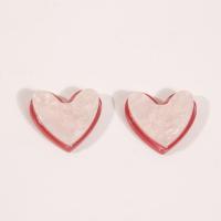 Resin Jewelry Pendant, with Acrylic, Heart, DIY 