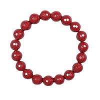Мода Киноварь браслет, Мужская & разный размер для выбора & граненый, ярко-красный, длина:Приблизительно 7.48 дюймовый, продается PC