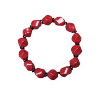 Мода Киноварь браслет, Мужская & разный размер для выбора, ярко-красный, длина:Приблизительно 7.87 дюймовый, продается PC