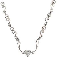 Rhinestone Zinc Alloy Necklace, platinum color plated, for woman & with rhinestone Approx 14 Inch 