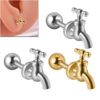 Stainless Steel Ear Piercing Jewelry, 304 Stainless Steel, Tap, Vacuum Ion Plating, Unisex 