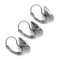 Titanium Steel Earring Drop Component, polished, DIY original color 