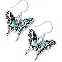 Zinc Alloy Drop Earring, Butterfly, antique silver color plated, fashion jewelry & for woman 