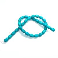 Synthetische Türkis Perlen, Synthetisches Blau Türkis, Zylinder, DIY & verschiedene Größen vorhanden, blau, Länge:ca. 38 cm, verkauft von Strang