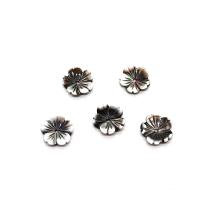 Perles de coquillage noir Lip, coquille noire, fleur, gravé, DIY, noire, 12mm, Vendu par PC