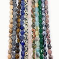 Mixed Gemstone Beads, Natural Stone, Flat Oval, DIY & faceted Approx 