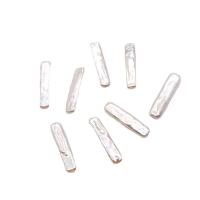 Baroque Cultured Freshwater Pearl Beads, Rectangle, DIY, white, 5x22- 