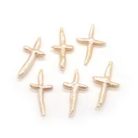 Baroque Cultured Freshwater Pearl Beads, Cross, DIY white, 20x30- 