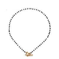 Glas Perlen Emaille Halskette, 304 Edelstahl, mit Glas, Modeschmuck & für Frau, keine, Länge:ca. 15.75 ZollInch, verkauft von Strang