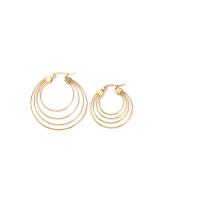 Stainless Steel Leverback Earring, 304 Stainless Steel, plated, fashion jewelry & for woman, golden 