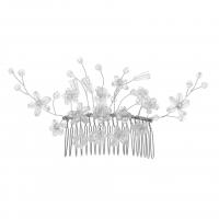 Bridal Decorative Hair Comb, Zinc Alloy, with Crystal, fashion jewelry & for woman 