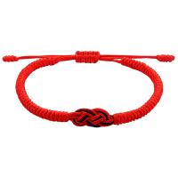 cordón poliéster Pulsera, hecho a mano, unisexo & ajustable, más colores para la opción, longitud:6-10 Inch, Vendido por UD