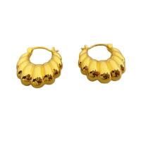 Brass Drop Earring, 18K gold plated, for woman, 22mm 