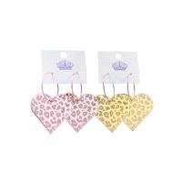 Acrylic Drop Earring, with Zinc Alloy, Heart, fashion jewelry & for woman 