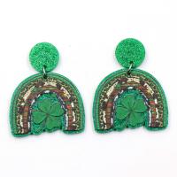 Boucle d'oreille de goutte acrylique, bijoux de mode & pour femme, vert Vendu par paire