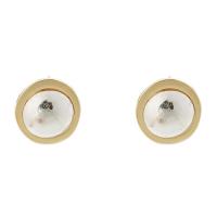Plastic Pearl Zinc Alloy Earring, with Natural Stone & Shell & Plastic Pearl, gold color plated, fashion jewelry & for woman 