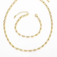 Brass Jewelry Set, 18K gold plated & for woman 5mm 