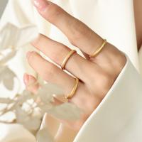 Ensemble d’anneau, Acier titane, trois pièces & bijoux de mode & normes différentes pour le choix & pour femme, doré, 0.2cm, Vendu par fixé