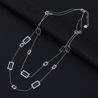 Zinc Alloy Sweater Chain Necklace, plated, fashion jewelry & for woman Approx 70 cm [