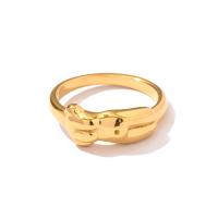 Stainless Steel Finger Ring, 314 Stainless Steel, Vacuum Ion Plating, fashion jewelry & for woman, golden, 6mm, US Ring 