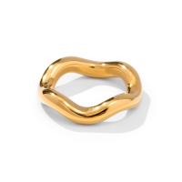 Stainless Steel Finger Ring, 314 Stainless Steel, Vacuum Ion Plating, fashion jewelry & for woman, golden, 4mm, US Ring 