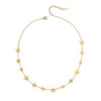 Stainless Steel Jewelry Necklace, 314 Stainless Steel, with 5cm extender chain, Star, Vacuum Ion Plating, fashion jewelry & for woman, golden cm 