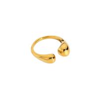 Stainless Steel Finger Ring, 314 Stainless Steel, Vacuum Ion Plating, fashion jewelry & for woman, golden 